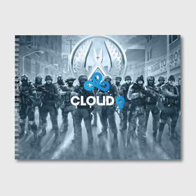 Альбом для рисования с принтом CLOUD 9 CS GO в Новосибирске, 100% бумага
 | матовая бумага, плотность 200 мг. | Тематика изображения на принте: cloud 9 | counter strike | cs go | esports | team | известные | киберспорт | мировые | спорт