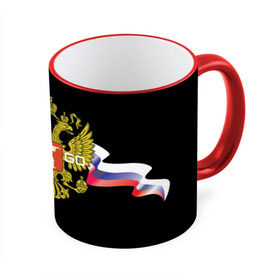 Кружка 3D с принтом CS GO RUSSIAN TEAM в Новосибирске, керамика | ёмкость 330 мл | global offensive | герб | россия | флаг