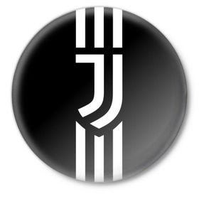 Значок с принтом Juventus 2018 Original в Новосибирске,  металл | круглая форма, металлическая застежка в виде булавки | cr7 | fc juventus | football | juve | juventus | ronaldo | sport | роналдо | спорт | футбол | ювентус