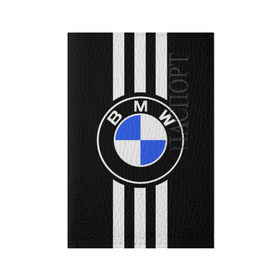 Обложка для паспорта матовая кожа с принтом BMW SPORTWEAR в Новосибирске, натуральная матовая кожа | размер 19,3 х 13,7 см; прозрачные пластиковые крепления | bmw | автомобильные | бмв | машины
