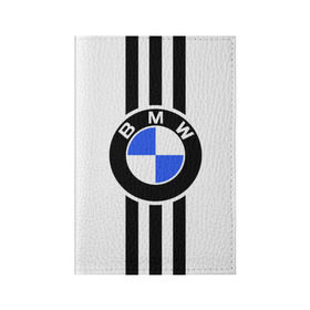 Обложка для паспорта матовая кожа с принтом BMW SPORTWEAR в Новосибирске, натуральная матовая кожа | размер 19,3 х 13,7 см; прозрачные пластиковые крепления | Тематика изображения на принте: bmw | автомобильные | бмв | машины