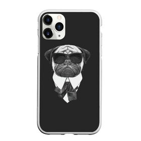 Чехол для iPhone 11 Pro матовый с принтом Мопс в черном в Новосибирске, Силикон |  | Тематика изображения на принте: домашние животные | мопс | пес | песик | собака | собачка