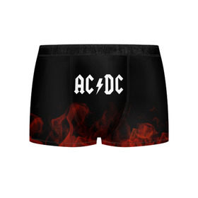 Мужские трусы 3D с принтом AC/DC в Новосибирске, 50% хлопок, 50% полиэстер | классическая посадка, на поясе мягкая тканевая резинка | ac dc | logo | metal | music | rock | лого | логотип | метал | музыка | рок
