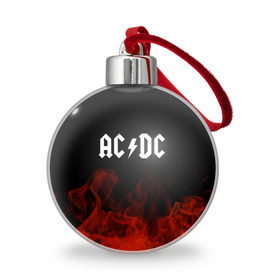 Ёлочный шар с принтом AC/DC в Новосибирске, Пластик | Диаметр: 77 мм | ac dc | logo | metal | music | rock | лого | логотип | метал | музыка | рок