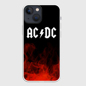 Чехол для iPhone 13 mini с принтом AC DC в Новосибирске,  |  | ac dc | logo | metal | music | rock | лого | логотип | метал | музыка | рок