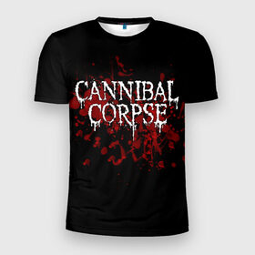 Мужская футболка 3D спортивная с принтом Cannibal Corpse в Новосибирске, 100% полиэстер с улучшенными характеристиками | приталенный силуэт, круглая горловина, широкие плечи, сужается к линии бедра | cannibal corpse | logo | metal | music | rock | лого | логотип | метал | музыка | рок