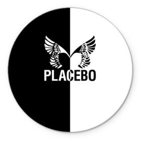 Коврик круглый с принтом Placebo в Новосибирске, резина и полиэстер | круглая форма, изображение наносится на всю лицевую часть | placebo | альтернативный | инди | индирок | плацебо | рок