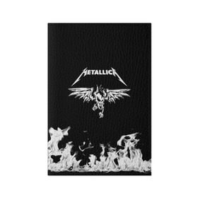 Обложка для паспорта матовая кожа с принтом Metallica в Новосибирске, натуральная матовая кожа | размер 19,3 х 13,7 см; прозрачные пластиковые крепления | metallica | группа | джеймс хэтфилд | кирк хэмметт | ларс ульрих | метал | металика | металлика | миталика | музыка | роберт трухильо | рок | трэш | трэшметал | хард | хардрок | хеви | хевиметал