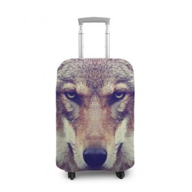Чехол для чемодана 3D с принтом Wolf в Новосибирске, 86% полиэфир, 14% спандекс | двустороннее нанесение принта, прорези для ручек и колес | animal | волк | хищник