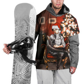 Накидка на куртку 3D с принтом Атака Санты в Новосибирске, 100% полиэстер |  | Тематика изображения на принте: levi | аккерман | атака титанов | леви | новый год | ривай