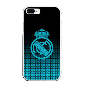 Чехол для iPhone 7Plus/8 Plus матовый с принтом Real Madrid 2018 Original в Новосибирске, Силикон | Область печати: задняя сторона чехла, без боковых панелей | emirates | fc | real madrid | геометрия | реал мадрид | футбольный клуб | эмблема