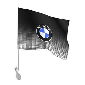 Флаг для автомобиля с принтом BMW 2018 Black and White IV в Новосибирске, 100% полиэстер | Размер: 30*21 см | bmw | автомобильные | бмв | машины