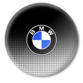 Значок с принтом BMW 2018 Black and White IV в Новосибирске,  металл | круглая форма, металлическая застежка в виде булавки | Тематика изображения на принте: bmw | автомобильные | бмв | машины
