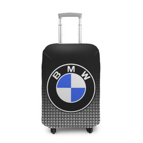 Чехол для чемодана 3D с принтом BMW 2018 Black and White IV в Новосибирске, 86% полиэфир, 14% спандекс | двустороннее нанесение принта, прорези для ручек и колес | bmw | автомобильные | бмв | машины