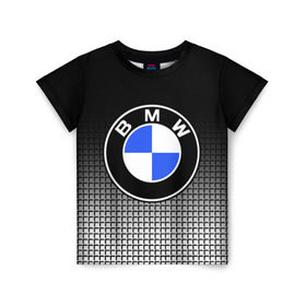 Детская футболка 3D с принтом BMW 2018 Black and White IV в Новосибирске, 100% гипоаллергенный полиэфир | прямой крой, круглый вырез горловины, длина до линии бедер, чуть спущенное плечо, ткань немного тянется | bmw | автомобильные | бмв | машины