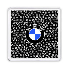 Магнит 55*55 с принтом BMW LIFE STYLE в Новосибирске, Пластик | Размер: 65*65 мм; Размер печати: 55*55 мм | bmw | автомобиль | автомобильные | бмв | машины