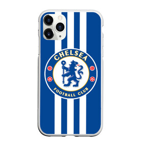 Чехол для iPhone 11 Pro матовый с принтом Chelsea 2018 White Line в Новосибирске, Силикон |  | chelsea | спорт | спортивные | футбол | футбольный клуб | челси