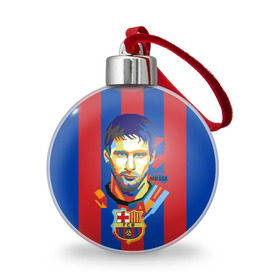 Ёлочный шар с принтом Lionel Messi в Новосибирске, Пластик | Диаметр: 77 мм | Тематика изображения на принте: barcelona | lionel | messi | барселона | лионель | месси | поп арт