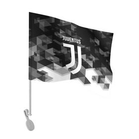 Флаг для автомобиля с принтом Juventus 2018 Geometry Sport в Новосибирске, 100% полиэстер | Размер: 30*21 см | juventus | спорт | спортивные | футбол | футбольный клуб | ювентус