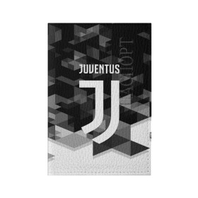 Обложка для паспорта матовая кожа с принтом Juventus 2018 Geometry Sport в Новосибирске, натуральная матовая кожа | размер 19,3 х 13,7 см; прозрачные пластиковые крепления | Тематика изображения на принте: juventus | спорт | спортивные | футбол | футбольный клуб | ювентус