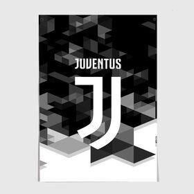 Постер с принтом Juventus 2018 Geometry Sport в Новосибирске, 100% бумага
 | бумага, плотность 150 мг. Матовая, но за счет высокого коэффициента гладкости имеет небольшой блеск и дает на свету блики, но в отличии от глянцевой бумаги не покрыта лаком | juventus | спорт | спортивные | футбол | футбольный клуб | ювентус