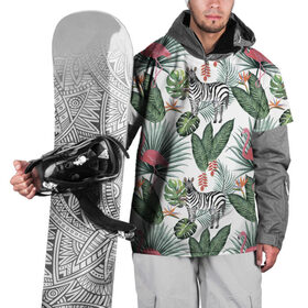 Накидка на куртку 3D с принтом Саванна в Новосибирске, 100% полиэстер |  | африка | белый | зверь | зебра | растения | розовый | фламинго