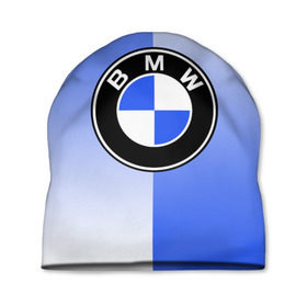 Шапка 3D с принтом BMW brand color в Новосибирске, 100% полиэстер | универсальный размер, печать по всей поверхности изделия | 