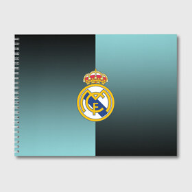 Альбом для рисования с принтом Real Madrid 2018 Reverse в Новосибирске, 100% бумага
 | матовая бумага, плотность 200 мг. | emirates | fc | real madrid | реал мадрид | футбольный клуб | эмблема