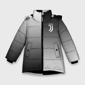 Зимняя куртка для девочек 3D с принтом Juventus 2018 Reverse в Новосибирске, ткань верха — 100% полиэстер; подклад — 100% полиэстер, утеплитель — 100% полиэстер. | длина ниже бедра, удлиненная спинка, воротник стойка и отстегивающийся капюшон. Есть боковые карманы с листочкой на кнопках, утяжки по низу изделия и внутренний карман на молнии. 

Предусмотрены светоотражающий принт на спинке, радужный светоотражающий элемент на пуллере молнии и на резинке для утяжки. | fly emirates | juventus | ronaldo | клуб | линии | мода | модные | мяч | реал мадрид | спорт | спортивные | стиль | футбол | футбольный клуб | экстрим | эмблема | ювентус