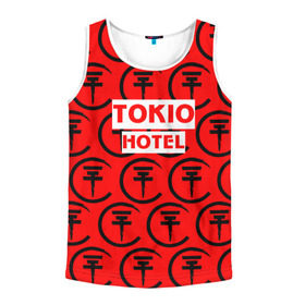 Мужская майка 3D с принтом Tokio Hotel band logo 2018 в Новосибирске, 100% полиэстер | круглая горловина, приталенный силуэт, длина до линии бедра. Пройма и горловина окантованы тонкой бейкой | logo | music | pop | rock | tokio hotel | альтернатива | германия | металл | музыка | музыкальный | поп | рок