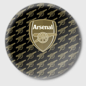 Значок с принтом FC Arsenal в Новосибирске,  металл | круглая форма, металлическая застежка в виде булавки | 