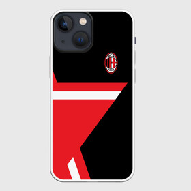 Чехол для iPhone 13 mini с принтом AC MILAN STAR в Новосибирске,  |  | fc | milan | милан | спорт | спортивные | фк | футбол | футбольный клуб