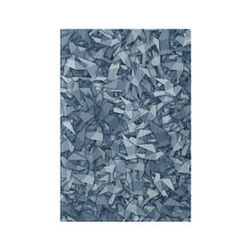 Обложка для паспорта матовая кожа с принтом Бумажные голуби в Новосибирске, натуральная матовая кожа | размер 19,3 х 13,7 см; прозрачные пластиковые крепления | Тематика изображения на принте: бумага | геометрия | голубь | камуфляж | милитари | оригами | паттерн | поделка | птицы | серый | синий