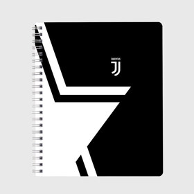 Тетрадь с принтом Juventus 2018 STAR в Новосибирске, 100% бумага | 48 листов, плотность листов — 60 г/м2, плотность картонной обложки — 250 г/м2. Листы скреплены сбоку удобной пружинной спиралью. Уголки страниц и обложки скругленные. Цвет линий — светло-серый
 | fc | juventus | спорт | спортивные | фк | футбол | футбольный клуб | ювентус