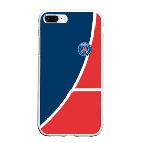 Чехол для iPhone 7Plus/8 Plus матовый с принтом PSG LOGO в Новосибирске, Силикон | Область печати: задняя сторона чехла, без боковых панелей | fc | fly emirates | paris | psg | лого | париж | псж | спорт | спортивные | фк | футбольный клуб