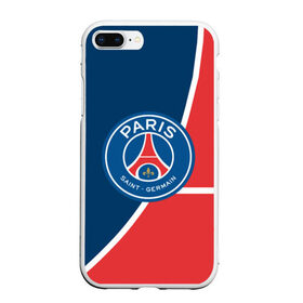 Чехол для iPhone 7Plus/8 Plus матовый с принтом PSG LOGO в Новосибирске, Силикон | Область печати: задняя сторона чехла, без боковых панелей | fc | fly emirates | paris | psg | лого | париж | псж | спорт | спортивные | фк | футбольный клуб