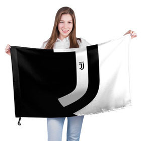 Флаг 3D с принтом Juventus 2018 Original в Новосибирске, 100% полиэстер | плотность ткани — 95 г/м2, размер — 67 х 109 см. Принт наносится с одной стороны | fc | fly emirates | лого | париж | спорт | спортивные | фк | футбольный клуб