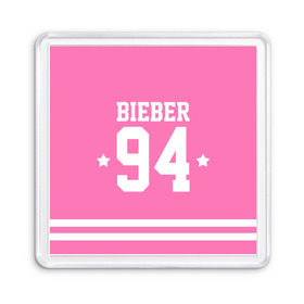 Магнит 55*55 с принтом Bieber Team Pink в Новосибирске, Пластик | Размер: 65*65 мм; Размер печати: 55*55 мм | Тематика изображения на принте: bieber | justin bieber | бибер | джастин бибер