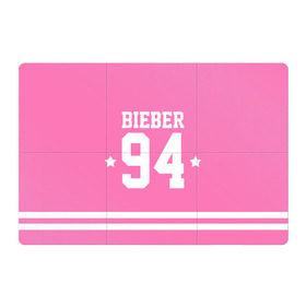 Магнитный плакат 3Х2 с принтом Bieber Team Pink в Новосибирске, Полимерный материал с магнитным слоем | 6 деталей размером 9*9 см | bieber | justin bieber | бибер | джастин бибер