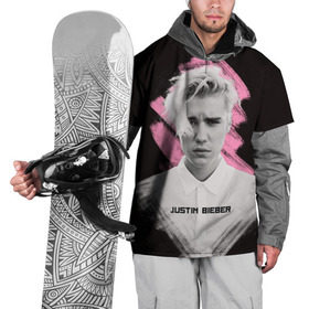 Накидка на куртку 3D с принтом Justin Bieber / Pink splash в Новосибирске, 100% полиэстер |  | bieber | justin bieber | бибер | джастин бибер