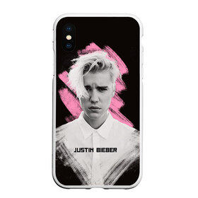 Чехол для iPhone XS Max матовый с принтом Justin Bieber Pink splash в Новосибирске, Силикон | Область печати: задняя сторона чехла, без боковых панелей | Тематика изображения на принте: bieber | justin bieber | бибер | джастин бибер