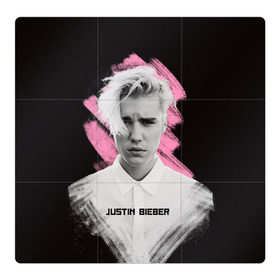Магнитный плакат 3Х3 с принтом Justin Bieber / Pink splash в Новосибирске, Полимерный материал с магнитным слоем | 9 деталей размером 9*9 см | bieber | justin bieber | бибер | джастин бибер