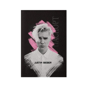 Обложка для паспорта матовая кожа с принтом Justin Bieber / Pink splash в Новосибирске, натуральная матовая кожа | размер 19,3 х 13,7 см; прозрачные пластиковые крепления | Тематика изображения на принте: bieber | justin bieber | бибер | джастин бибер