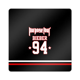 Магнит виниловый Квадрат с принтом Bieber Team Black в Новосибирске, полимерный материал с магнитным слоем | размер 9*9 см, закругленные углы | bieber | justin bieber | бибер | джастин бибер