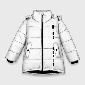 Зимняя куртка для девочек 3D с принтом BTS SAVE ME JUNGKOOK _white в Новосибирске, ткань верха — 100% полиэстер; подклад — 100% полиэстер, утеплитель — 100% полиэстер. | длина ниже бедра, удлиненная спинка, воротник стойка и отстегивающийся капюшон. Есть боковые карманы с листочкой на кнопках, утяжки по низу изделия и внутренний карман на молнии. 

Предусмотрены светоотражающий принт на спинке, радужный светоотражающий элемент на пуллере молнии и на резинке для утяжки. | Тематика изображения на принте: bangtan boys | bts | бантаны бтс