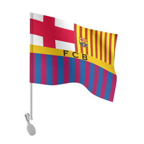 Флаг для автомобиля с принтом FC Barcelona в Новосибирске, 100% полиэстер | Размер: 30*21 см | barcelona | football | logo | spain | sport | арт | барселона | испания | лига | лого | спорт | текстура | фк | футбол | футбольный клуб | эмблема