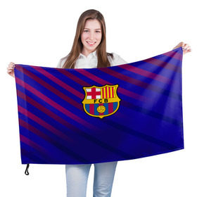 Флаг 3D с принтом FC Barcelona в Новосибирске, 100% полиэстер | плотность ткани — 95 г/м2, размер — 67 х 109 см. Принт наносится с одной стороны | barcelona | football | logo | spain | sport | арт | барселона | испания | лига | лого | спорт | текстура | фк | футбол | футбольный клуб | эмблема