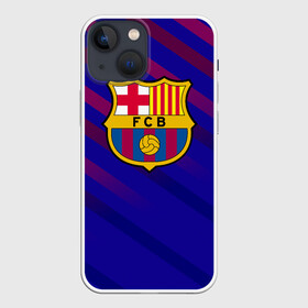 Чехол для iPhone 13 mini с принтом FC Barcelona в Новосибирске,  |  | barcelona | football | logo | spain | sport | арт | барселона | испания | лига | лого | спорт | текстура | фк | футбол | футбольный клуб | эмблема
