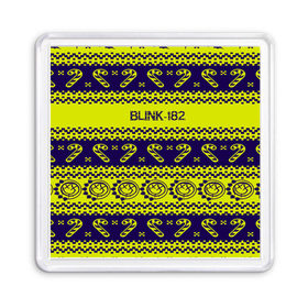 Магнит 55*55 с принтом Blink-182 NEW YEAR COLLECTION в Новосибирске, Пластик | Размер: 65*65 мм; Размер печати: 55*55 мм | Тематика изображения на принте: 
