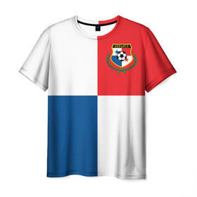 Мужская футболка 3D с принтом Панама, форма в Новосибирске, 100% полиэфир | прямой крой, круглый вырез горловины, длина до линии бедер | fifa | фифа | флаг | чемпионат мира